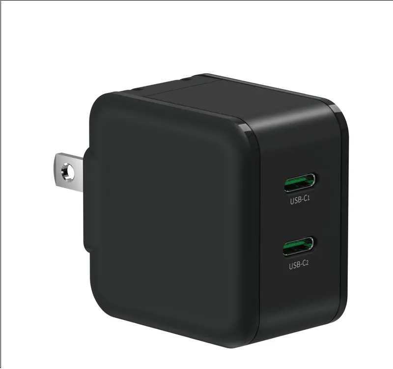 35W Compact GaN Dual USB-C Charger, Black