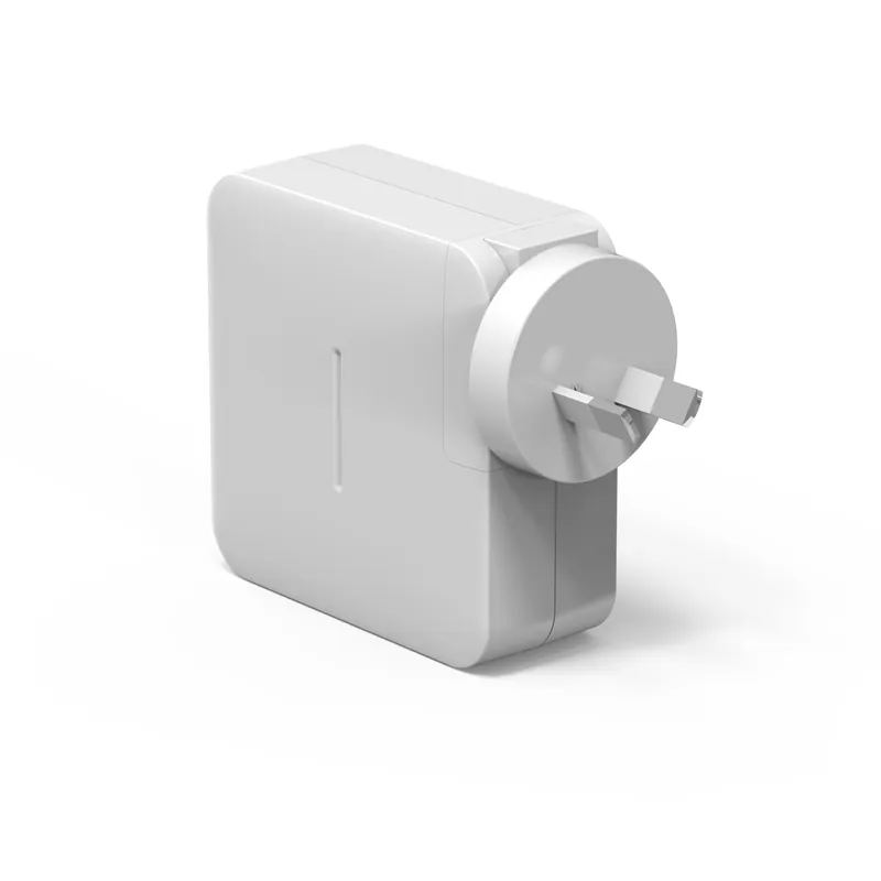 65W Dual-Port PD Charger with UK Plug, USB-C + USB-A