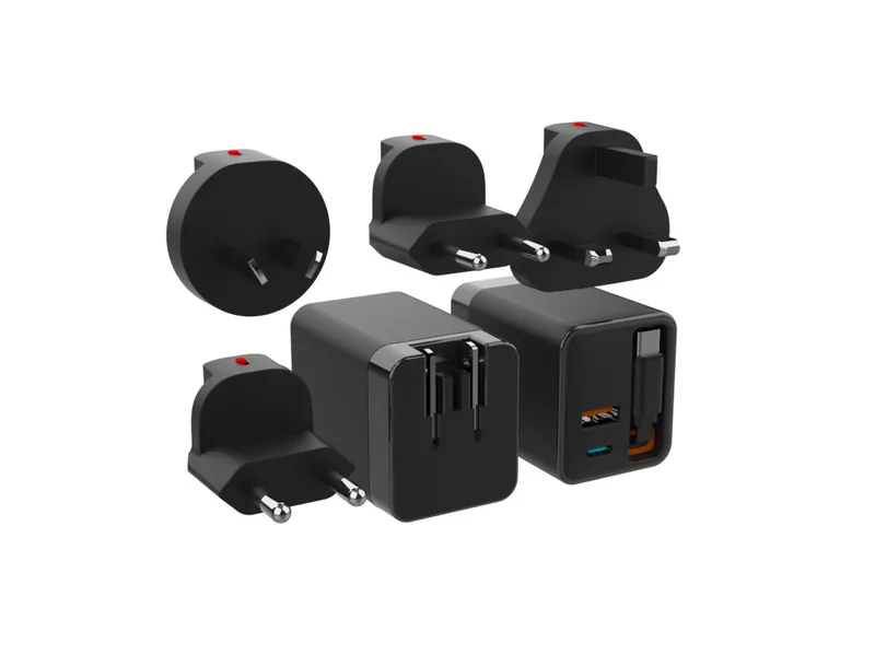 65W GaN Charger with 31.5-Inch Retractable USB-C Cable & Display