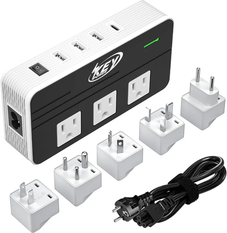 230W Step-Down Voltage Converter with 5 Plug Adapters