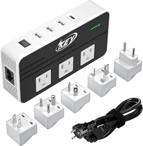 230W Step-Down Voltage Converter with 5 Plug Adapters